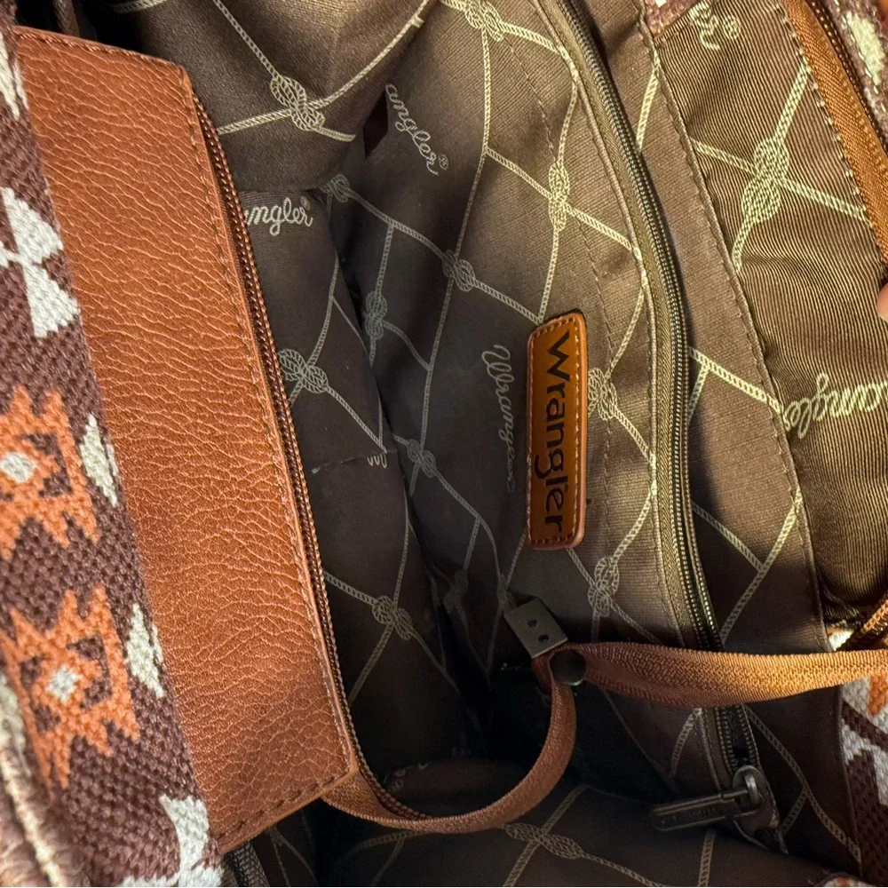 Wrangler Aztec Western Mini Tote Bag with Adjustable Strap - Picture 8 of 8